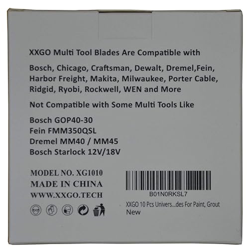 Miniatura 6 de XXGO 10 Uds Universal 2 pulgadas de acero inoxidable oscilante multi herramienta rígido raspador cuchillas para pintura, eliminación de lechada