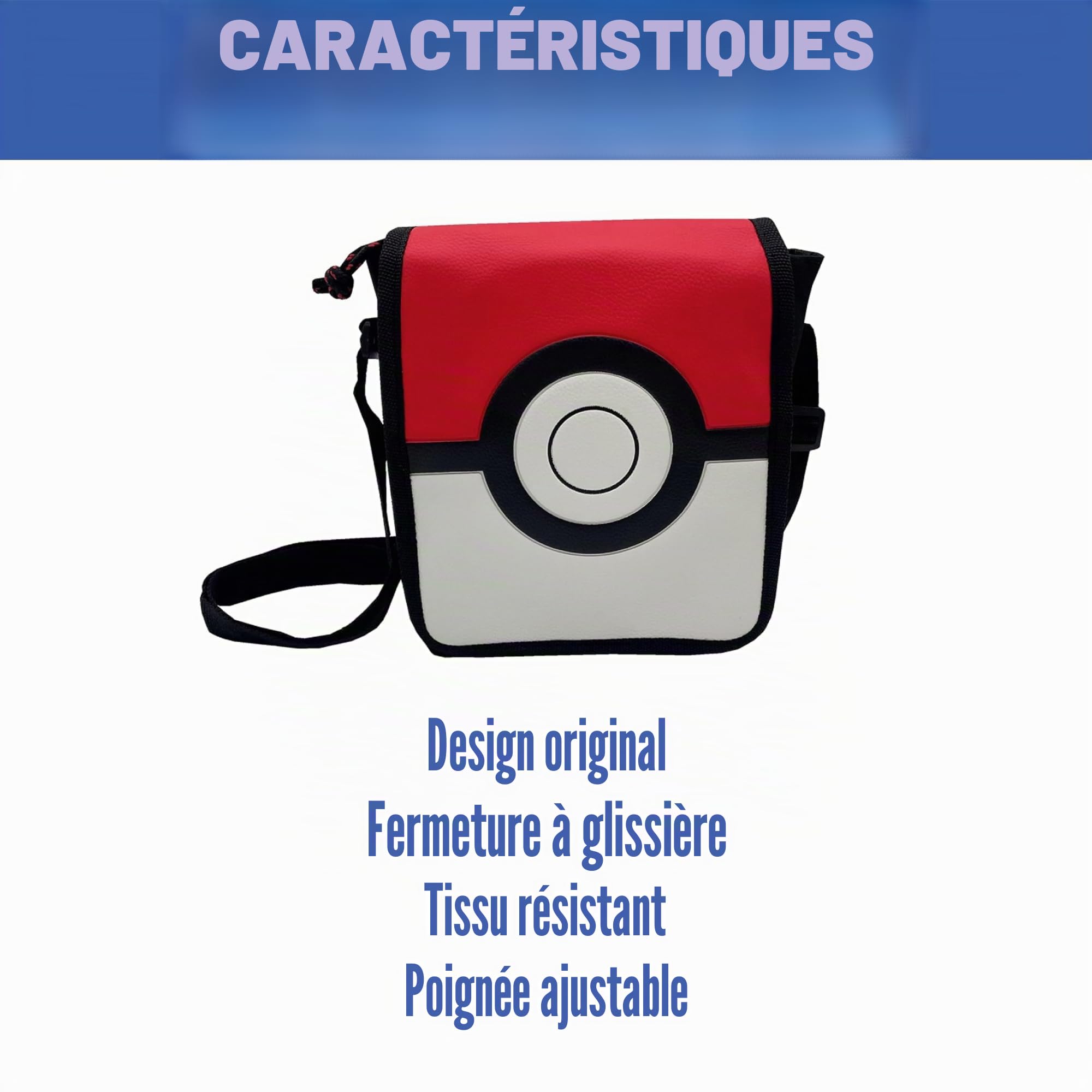 CYP BRANDSBandolera Pokémonmixte enfantSac à bandoulière PokémonBlanco/Rojon/a