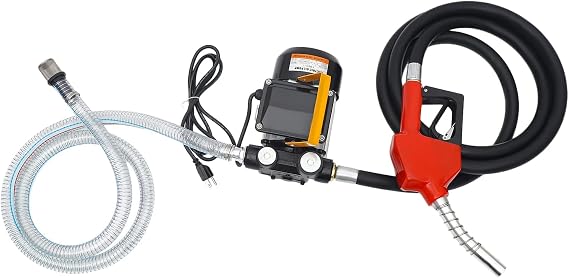 110V Fuel Transfer Pump Oil Transfer Pump Electric Diesel Transfer Pump | 16GPM 60L/min Oil Change Pump | Self Priming Kerosene Biodiesel Pump w/Hose & Nozzle