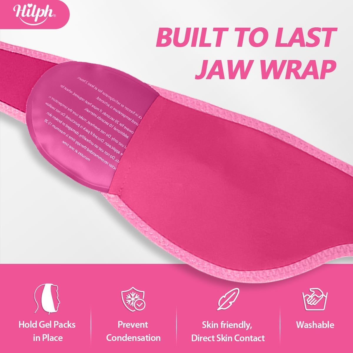 Hilph Wisdom Teeth Ice Pack Head Wrap, Face Ice Pack for Jaw Oral Surgery