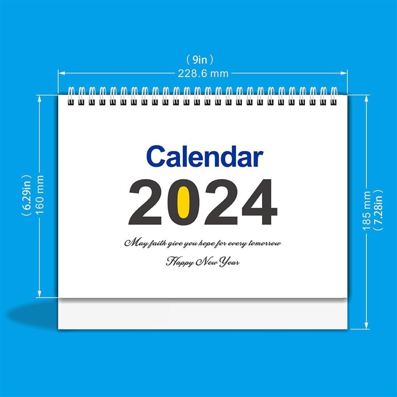 Calendario 2024 Calendario da Tavolo 2024 Calendario Annuale da 12 Mesi Calendario da Tavolo/da Parete per Notebook Calendario da Scrivania (Color : 2pcs)