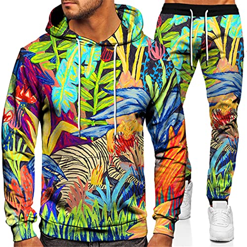 Survêtement 3D tigre lion ensemble chaud imprimé animal taille S - 7