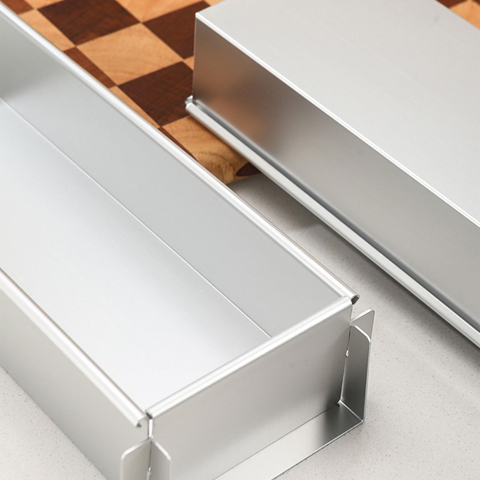 Bandeja para hornear pasteles de queso fácil de usar, molde para hornear tortas largas, elegante, caja larga, molde para manualidades, accesorios para el hogar