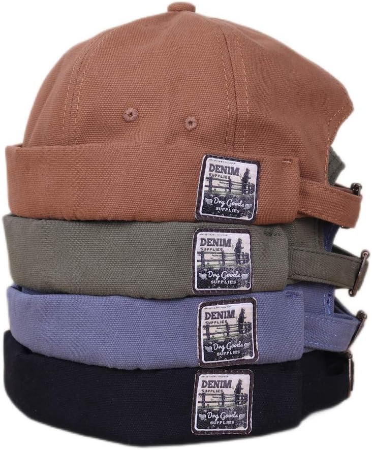 Brimless Docker Leon Hat Rolled Cuff Harbour No Visor Skull Docker Beanie Cap for Men & Women