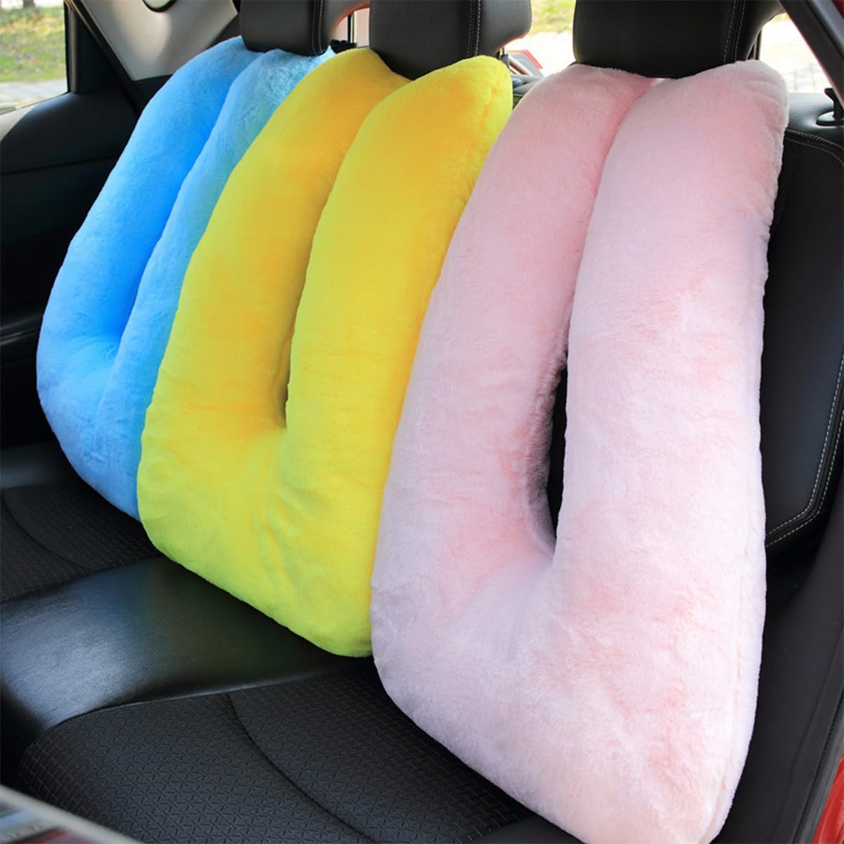 Poduszka podróżna w kształcie litery U, poduszki samochodowe dla dzieci poduszka samochodowa na wycieczkę, poduszki samochodowe dla dzieci podróżujące, dorośli i dzieci wsparcie głowy i ciała poduszka