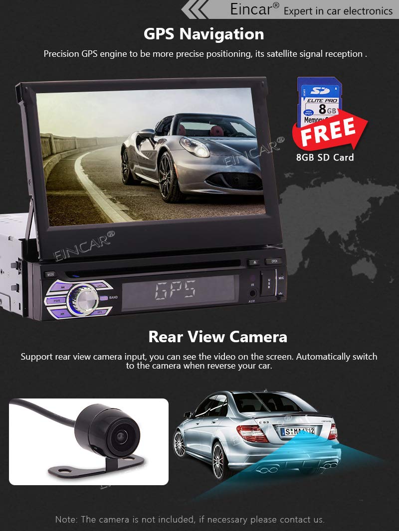 EINCAR Touch Screen Car Stereo Backup Camera CD Player with Bluetooth