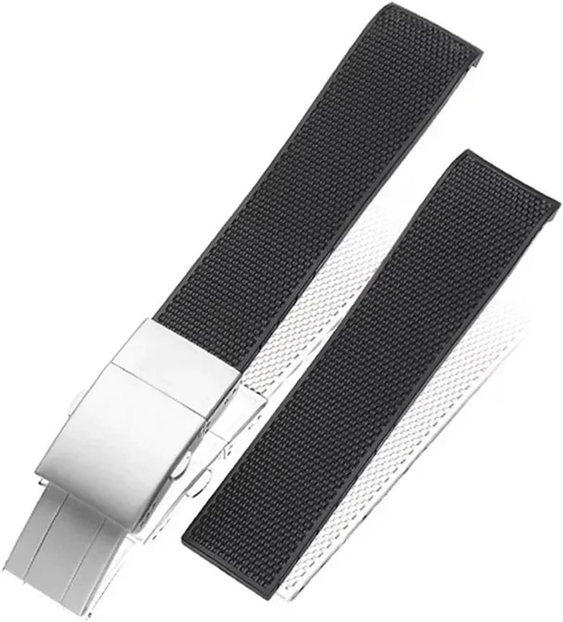 [ユーゲンです] Rubber Silicone Watch Strap Watchband Compatible With Lon