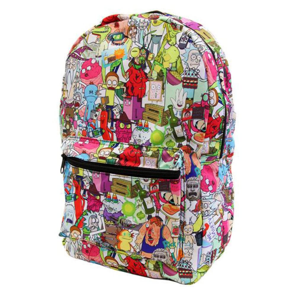 Rick and Morty Sublimated Full-sized School Backpack