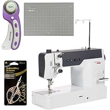 Bernette b08 Straight Stitch Sewing Machine with Rotary Cutter, 1218 Cutting Mat & Scissors