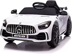 Carro Elétrico Infantil Mercedes AMG GTR Controle Remoto 12v Branco - Shiny Toys