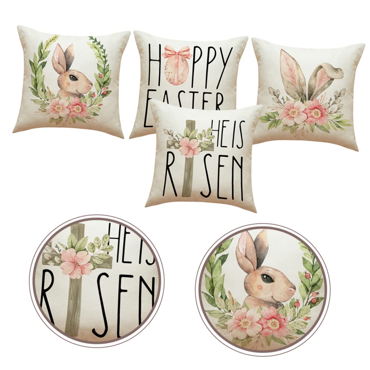 Alipis 3 Set Di Federe Per Cuscini Da Camera Da Letto Federe Decorative Per Decorazioni Pasquali E Natalizie 4 Pezzi * 3