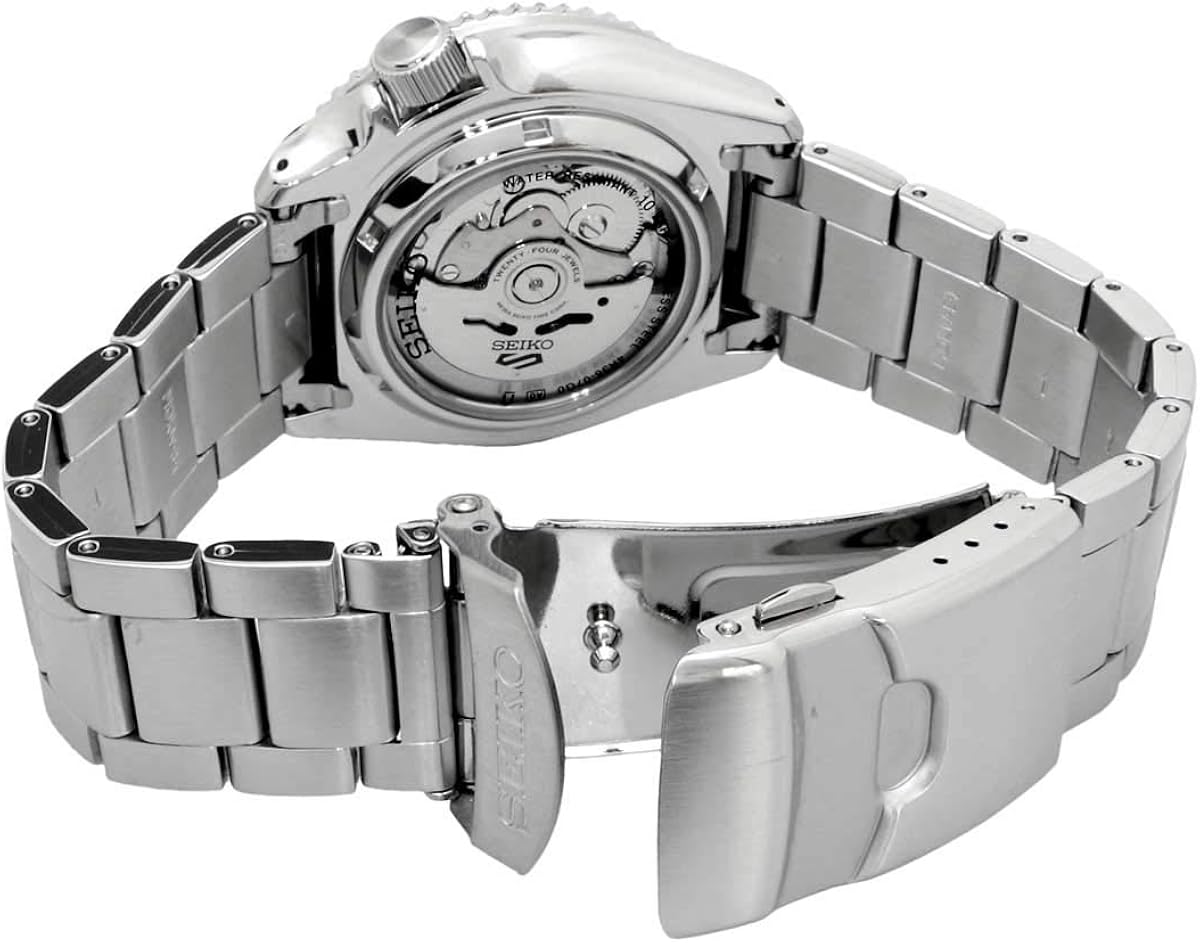 Seiko 5 Sports Orologio Uomo Automatico – Quadrante Arancione, Cinturino In Acciaio, 43mm - 3