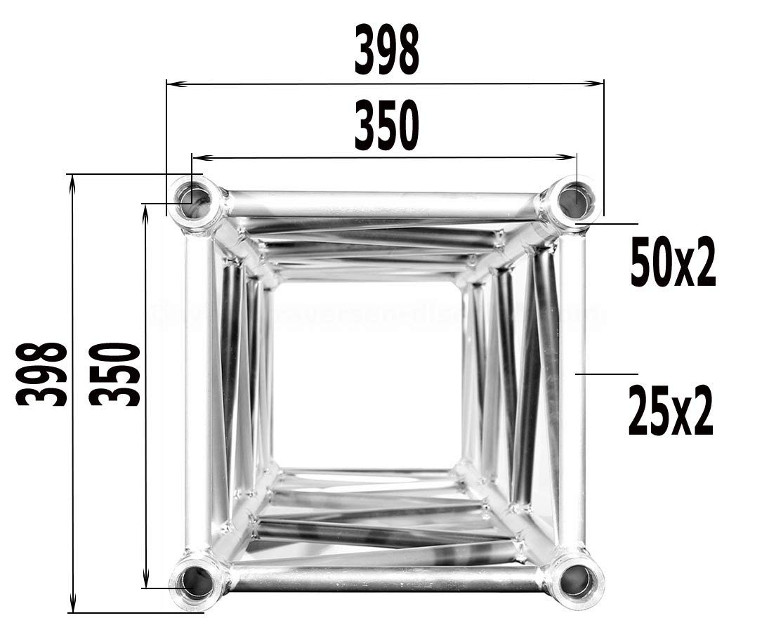 Traverse 4 Punkt Bühnen Truss T400-4 350cm, Alu System Trussing AST