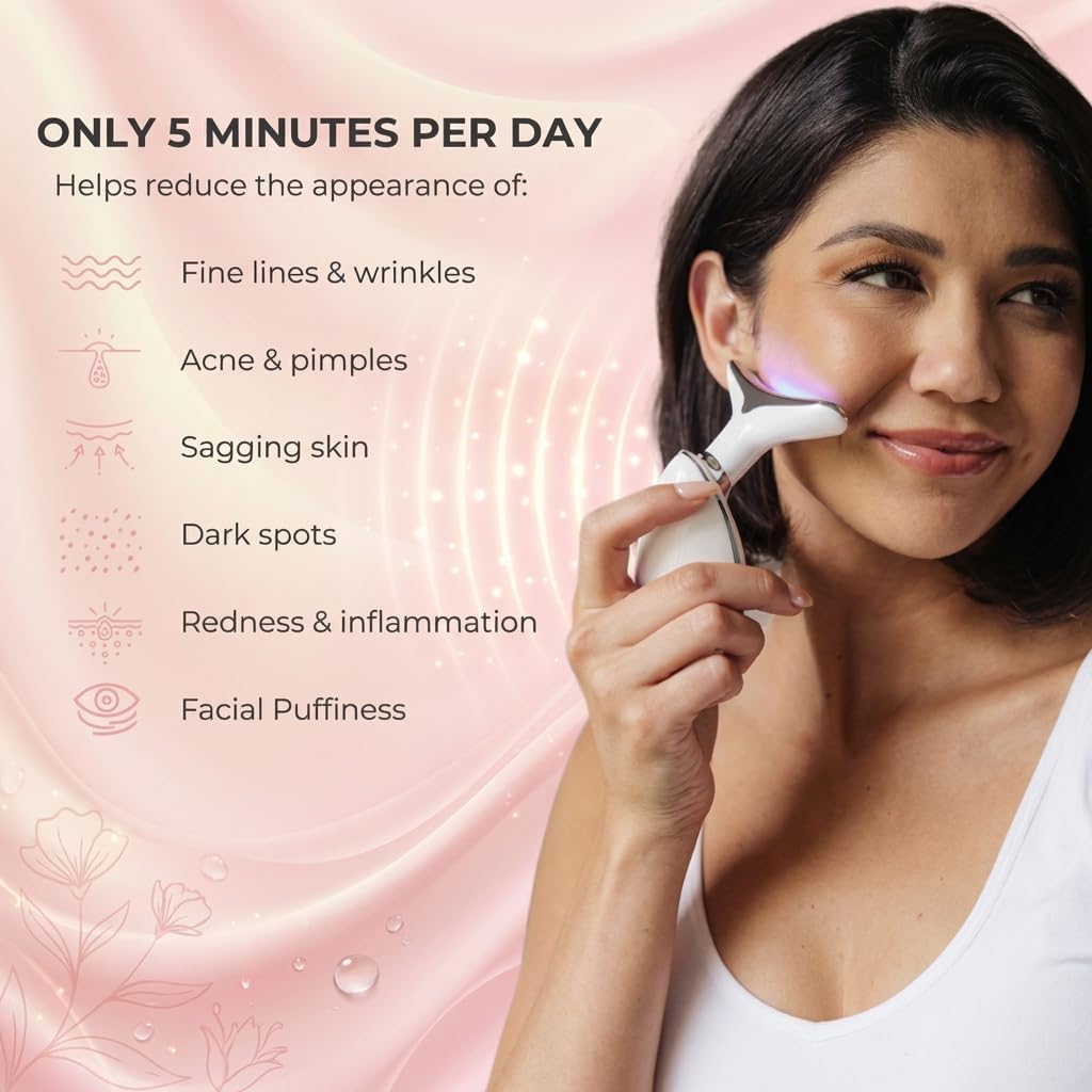Lux Cove 7-in-1 LED Facial Sculptor, Face Sculptor with EMS Face Lifting Device for Skin Tightening Anti-Ageing at Home (Black)