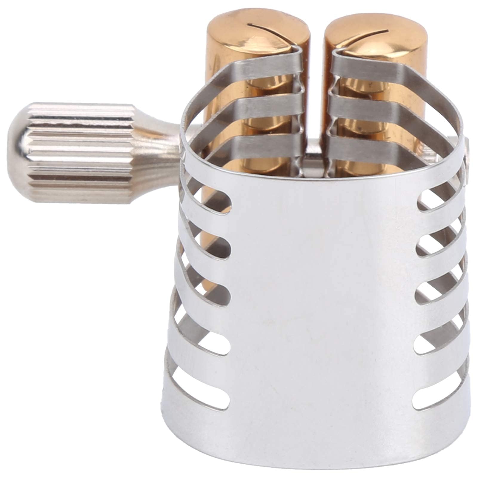 Agatige Ligadura Saxofón Alto, Ligadura Saxofón Boquilla Abrazadera Saxofón Acero Inoxidable Herramienta Boquilla Saxo para Instrumento del Portavoz de Saxo
