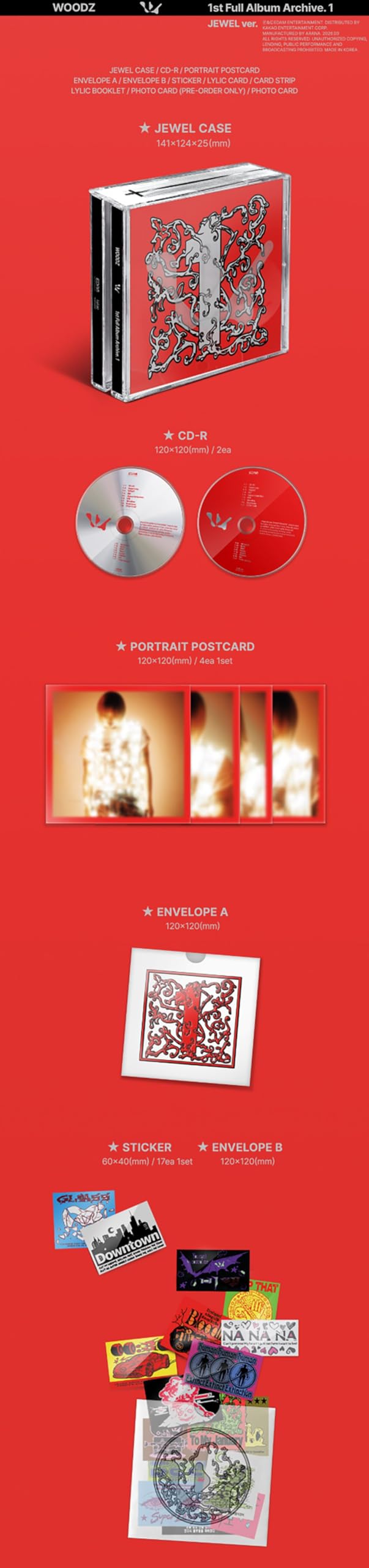 WOODZ Archive.1 [Jewel Ver.] 1st Full Album : Amazon.co.uk: Home