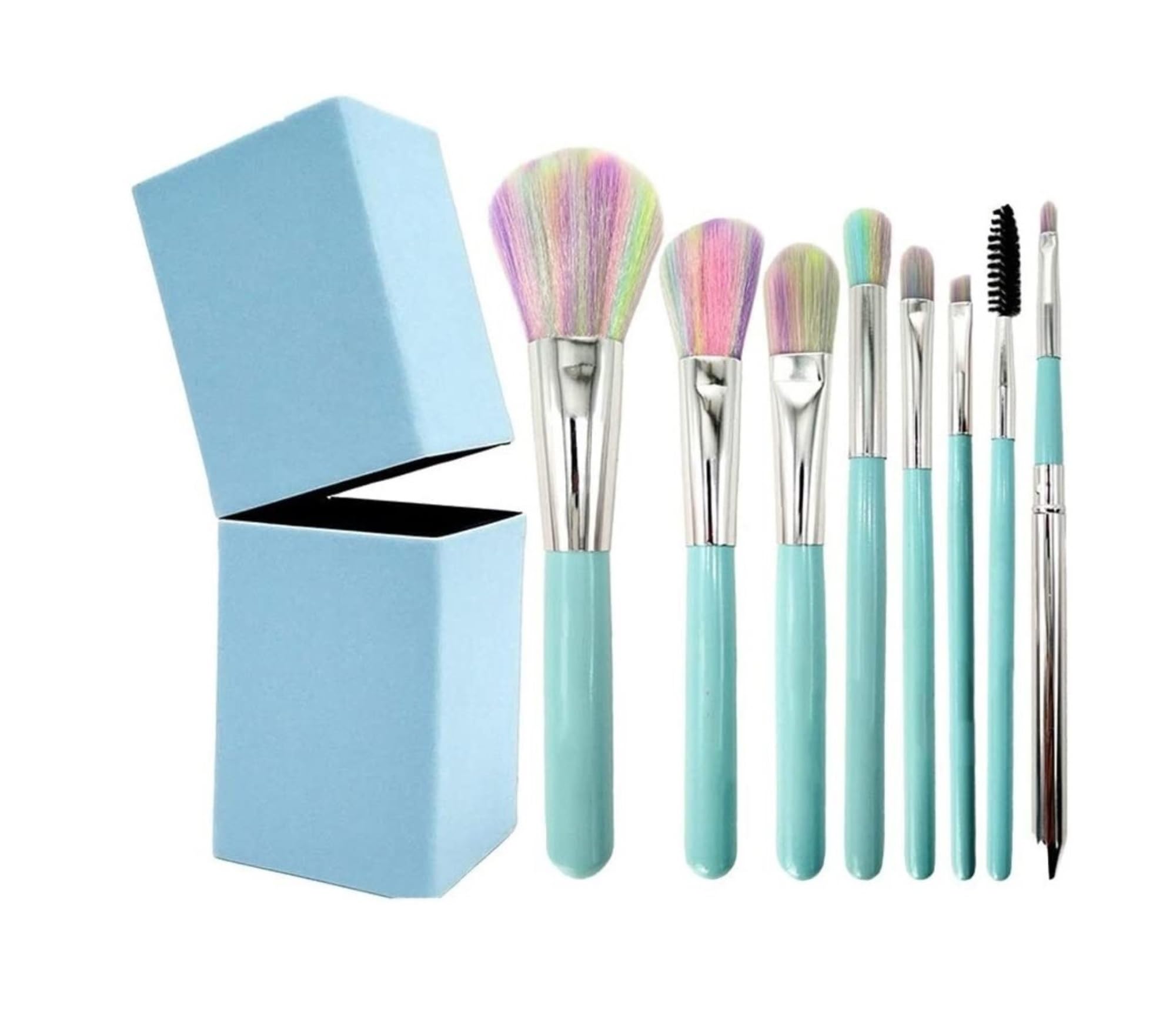Juego De Brochas De Maquillaje, Brochas De Maquillaje Multifuncionales, Cerdas De Fibra Sintética De Colores, Brocha para Base,