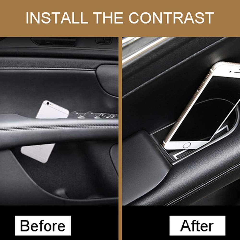2017 2018 2019 2020 for Lincoln MKZ Car Accessories Car Front Rear Door Side Storage Pallet Armrest Container Box Handle Pocket Armrest Phone Container Accessories 4PCS