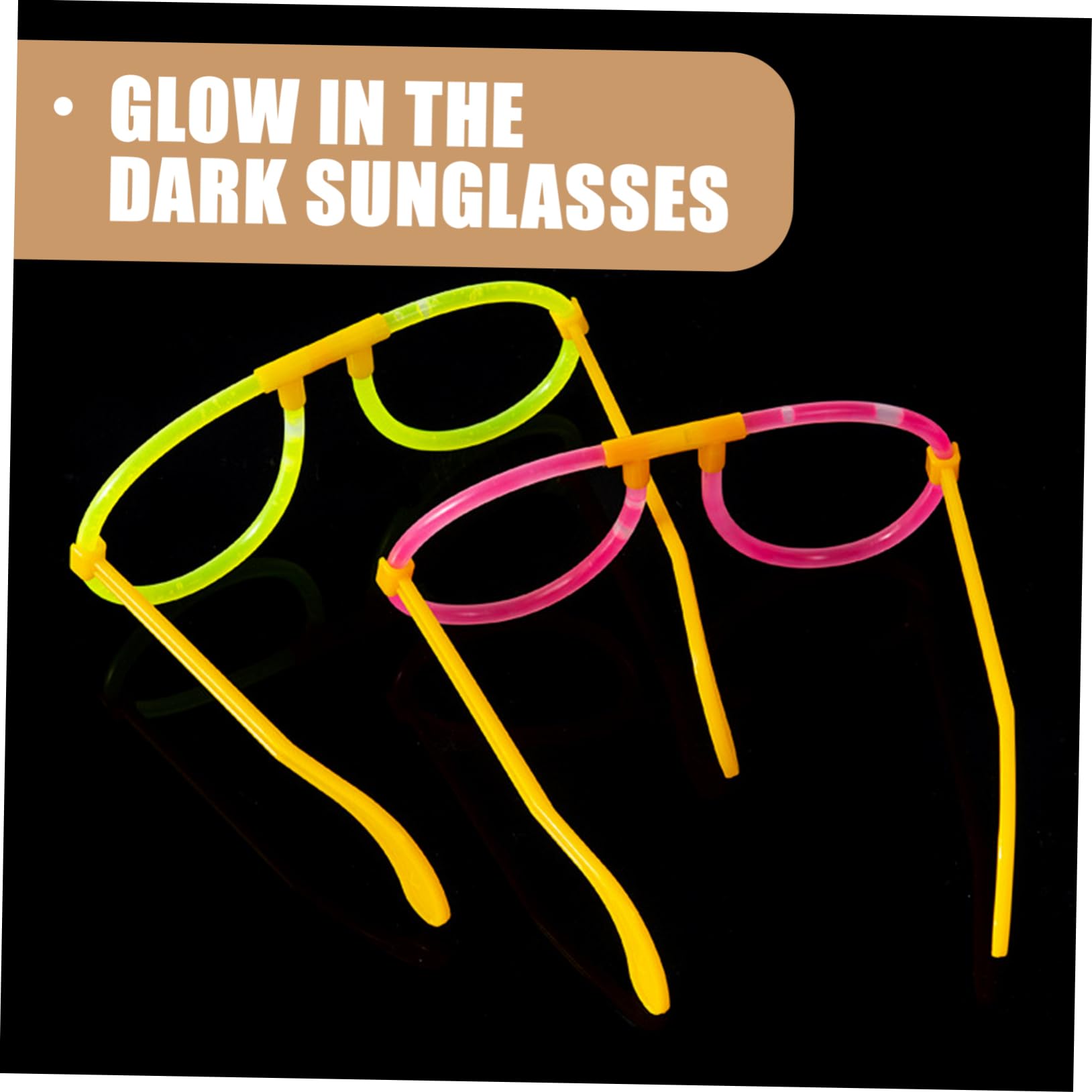 FRCOLOR Accessori Per Occhiali Fluorescenza 30 Pezzi Gambe Di Ricambio in Plastica Per Montatura Festa e Photobooth, Aste Sostitutive Leggere e Comode Per Occhiali Fai Da Te