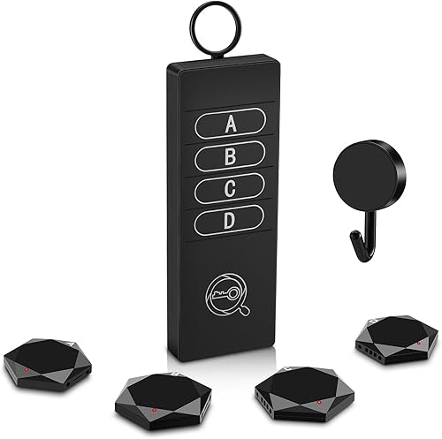 Elecpow Localizador de llaves con sonido, 85 dB+Rf buscador remoto con 164 pies. Buscador de control remoto de TV inalámbrico para llaves, cartera,