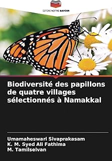 Biodiversité des papillons de quatre villages sélectionnés à Namakkal (French Edition)