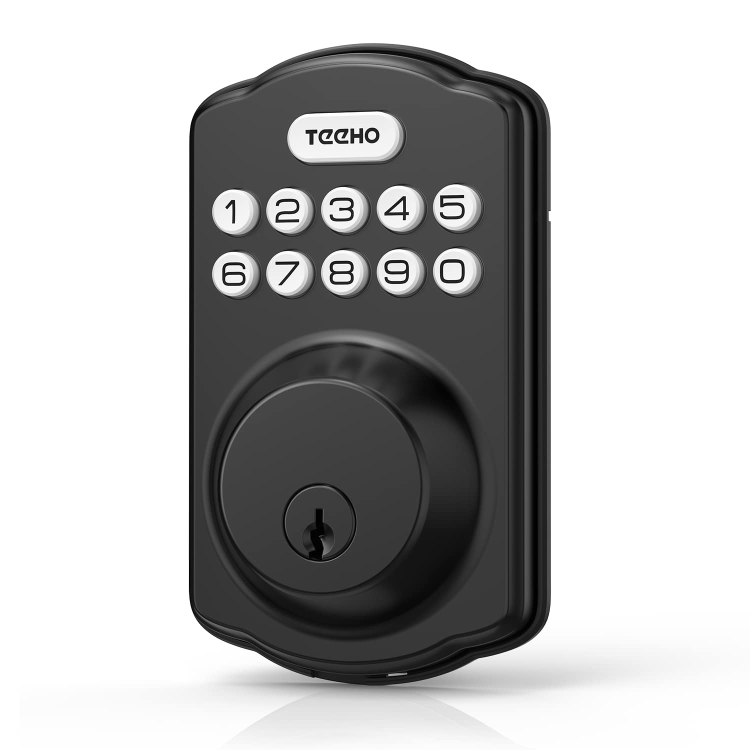 TEEHOTK001 Keyless Entry Door Lock with Keypad - Smart Deadbolt Lock for Front Door with 2 Keys - Auto Lock - Easy Installation - Matte Black