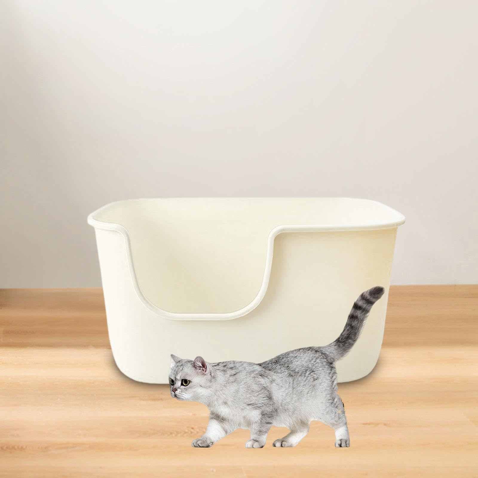 vaschetta per lettiera, Cassetta for lettiera for gatti con coperchio aperto Vasino for(White)