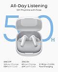 soundcore P31i par Anker, réduction de bruit adaptative en temps réel, son haute résolution, écouteurs de traduction, 50H d'autonomie, écouteurs sans fil, écouteurs Bluetooth, audio spatial, charge rapide, IP55