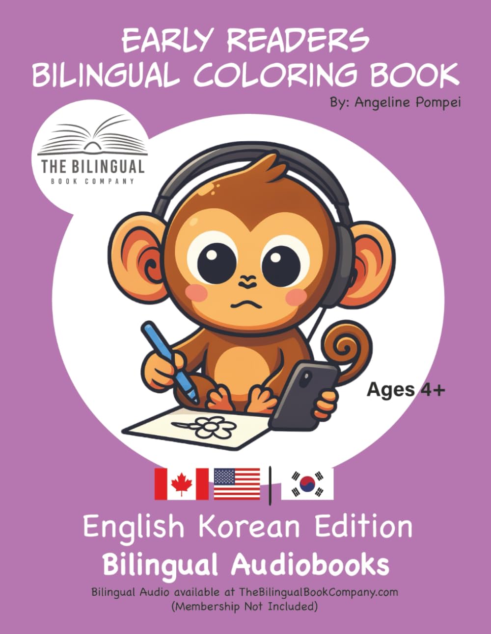 Early Readers Bilingual Coloring Book English–Korean Edition: Bilingual Audiobook