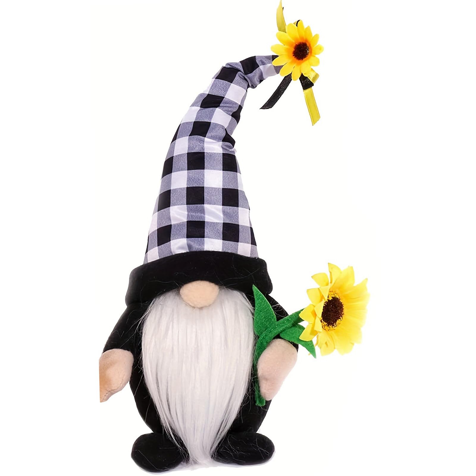 Kalttoy Black Sunflowers Gnomes Plushie Sunflowers Gnomes Swedish Tomte Scandinavians Figurins Spring Kitchen Tiered Tray Decors Plushie