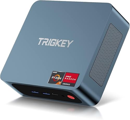 TRIGKEY Mini PC Ryzen 5 5560U (6 núcleos, 12 hilos) Mini computadora de escritorio 8GB DDR4 500GB M.2 PCle NVME SSD velocidad de juego S5 Mini