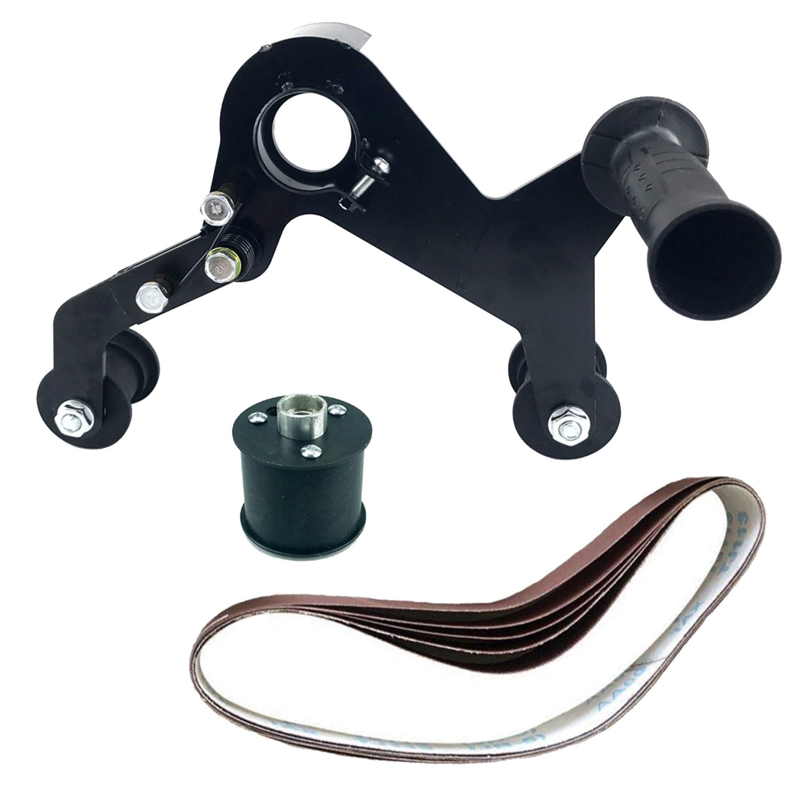 Vibrations Belt Sanding Device Head Ensuring Smooth Operating for Efficient Metal Part Processing Angles Grinder Attachmen