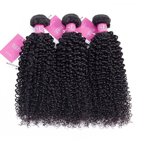 Miniatura 5 de ISEE Hair 9A grado mongol rizado extensiones de pelo virgen, paquete de cabello humano un paquete, rizado, rizado virgen 100 % cabello humano
