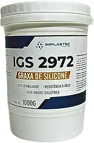 Implastec Graxa de Silicone IGS 2972, Alta Estabilidade, Resistência à Água, Dielétrica, 1000g