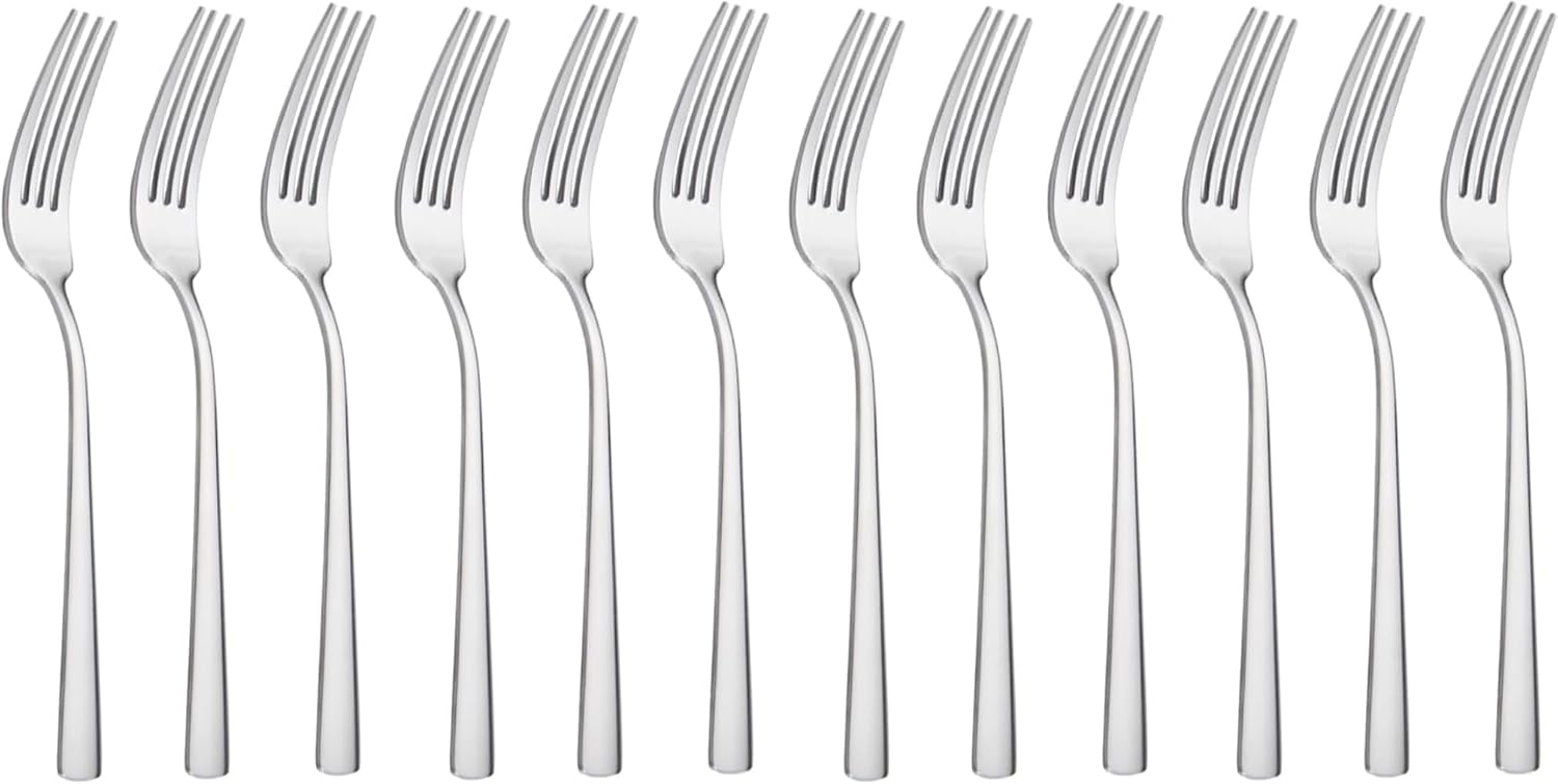 Dinner Forks set of 6,Stainless Steel,Table Fork,8 Inches,Silver