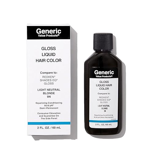 Generic Value Products 9N - Tinte líquido semipermanente para el cabello rubio neutro claro comparado con Redken Shades EQ 9N rubio neutro claro
