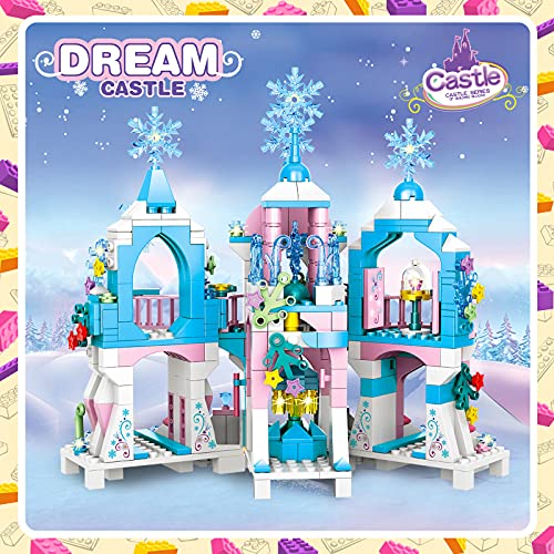1186 Pieces Friends Castle Building Kit, Girls Princess Castle Magical Ice Palace Toy Building Blocks with Storage Box… - Image 5