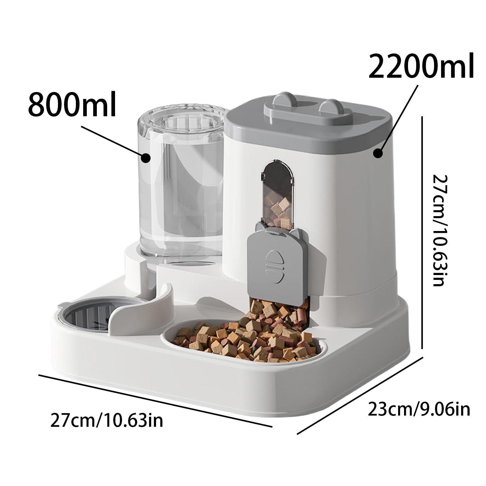 Distributore Automatico 2 In 1 Per Gatti E Cani, Dispenser Di Cibo E Acqua Da Viaggio, Uscita Del Grano Controllabile, Adatto A Gattini Cuccioli Animali Piccoli E Medis Casa Appartamen