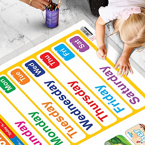 Image of MONTHS OF THE YEAR AND DAYS OF THE WEEK Educational chart with Big font and Dust resistant Lamination | 300 GSM Recyclable Chart SAHIL