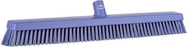 Vikan 31958 24" Heavy-Duty Push Broom, Soft/Stiff, Purple