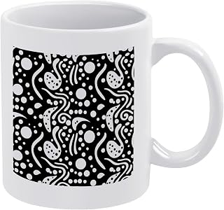 NLLZZ Abstract Speckled Dot Pattern Ceramic Coffee Mug
