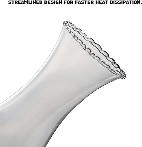 Miniatura 5 de Lámpara de aceite pequeña de repuesto para chimenea, base de 2 1/8 pulgadas por 7 1/8 pulgadas de alto, cristal transparente, parte superior