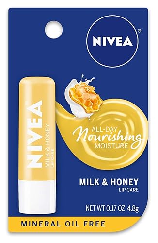 Nivea un beso de Milk & Miel natural Defense & Soothing Lip Care 0,17oz, paquete de de 1, 1