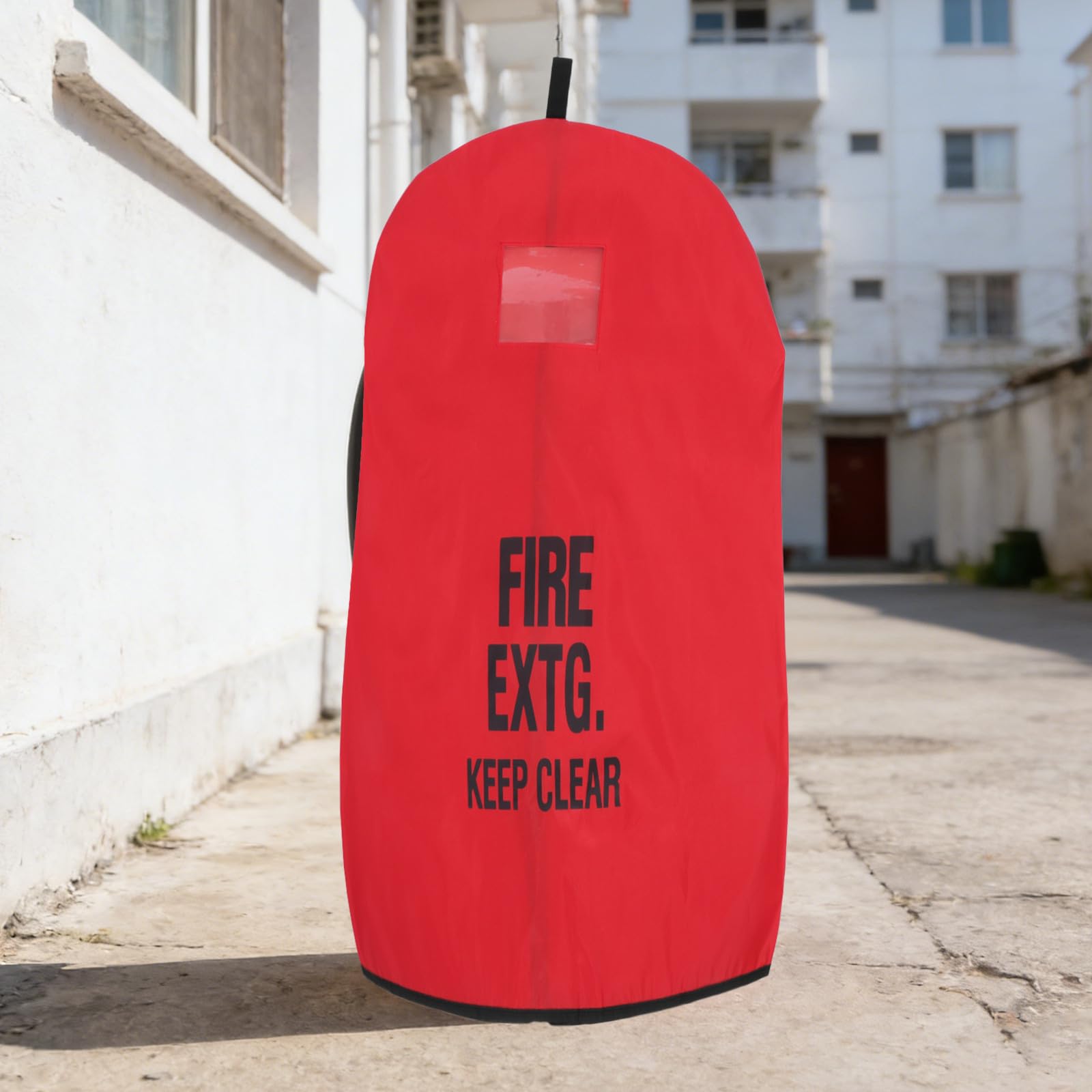 Bolsa Protectora para Extintor de Incendios 75X100 CM Resistente a Intemperie y Polvo, Cubierta Roja para Extintores de 50 Kg, Uso Exterior en Seguridad Industrial y Almacenes