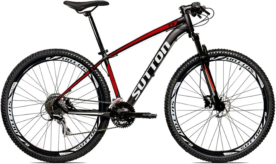 Bicicleta Aro 29 Sutton Extreme 21V Shimano Freio a Disco Quadro de Alumínio 21 Marchas com Suspensão Com Trava e Regulagem