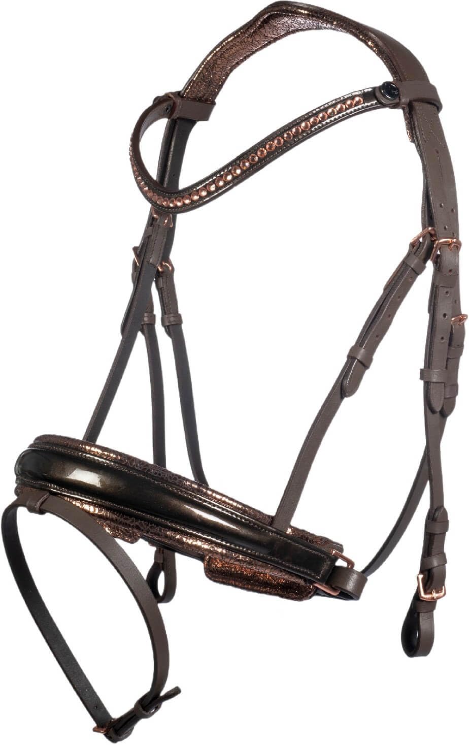 HKM Sofia Bridle, Brown/Rose-Gold, Pony