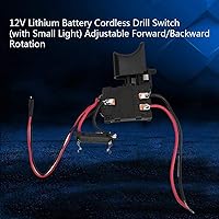 Vista 4 de Interruptor de control de velocidad de taladro inalámbrico 7,2 V - 24 V Interruptor de taladro eléctrico con luz pequeña para taladro manual