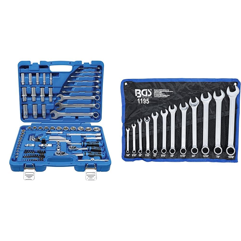 Jeu de douilles six pans 1/4 3/8 et clés mixtes en pouce pour mécanique auto américaine