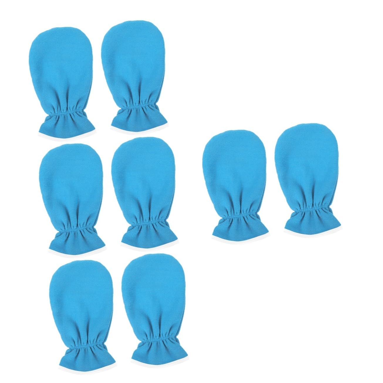 minkissy 4 paia di guanti per oli essenziali di manutenzione, guanti termali, guanti idratanti, scaldacera paraffina, guanti per la cura delle, guanti da bagno in paraffina, guanti esfolianti blu