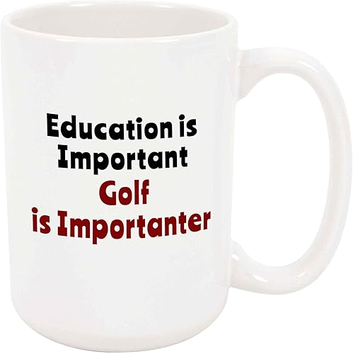 Golf is Importanter - Taza de café divertida para jugador de golfista, regalo deportivo, taza de cerámica, regalo de Navidad/cumpleaños